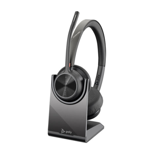 77Y99AA Poly Voyager 4320 UC Stereo USB-A Headset +BT700 USB-A Adapter +Charging Stand