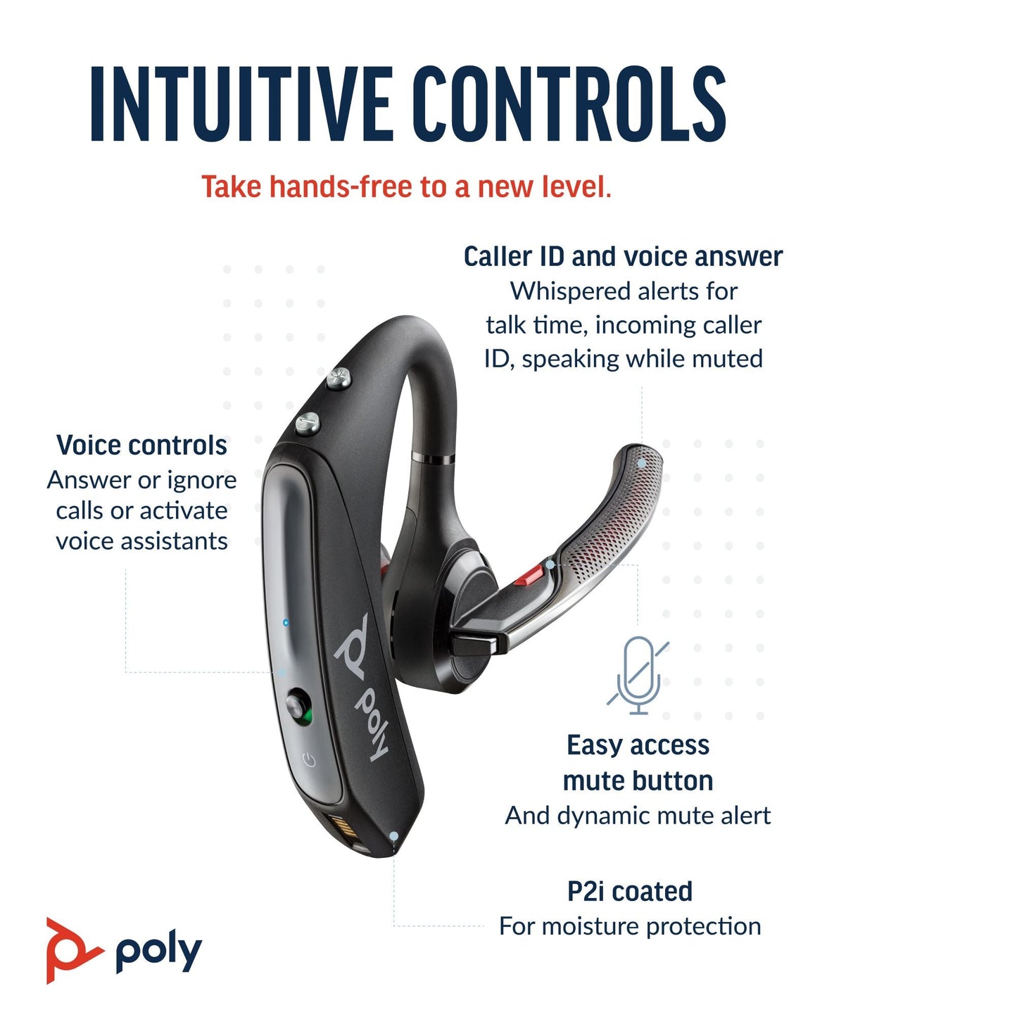 7K2F3AA Poly Voyager 5200 UC USB-A Bluetooth Headset +BT700 Adapter