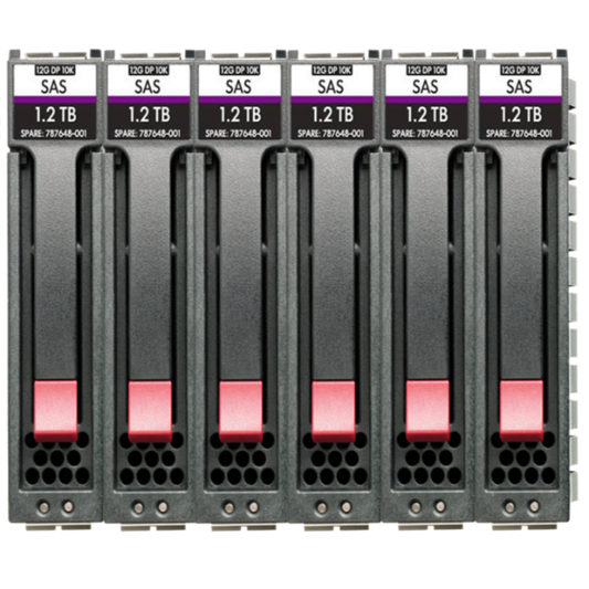 R0Q65A HPE MSA 7.2TB SAS 12G Enterprise 10K SFF (2.5in) M2 3yr Wty 6‑pack HDD Bundle