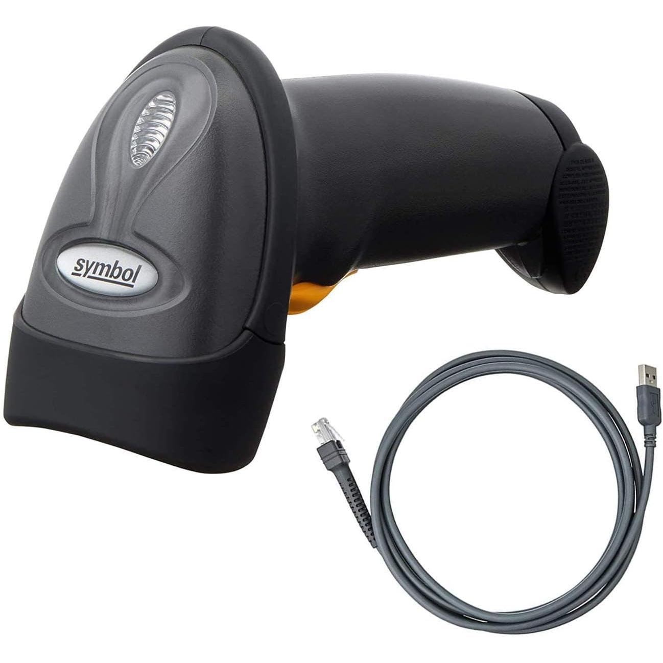 LS2208-SR20007R-UR Zebra LS2208 Scanner Kit with USB Cable & Stand Black