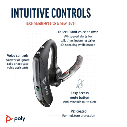 7K2F3AA Poly Voyager 5200 UC USB-A Bluetooth Headset +BT700 Adapter